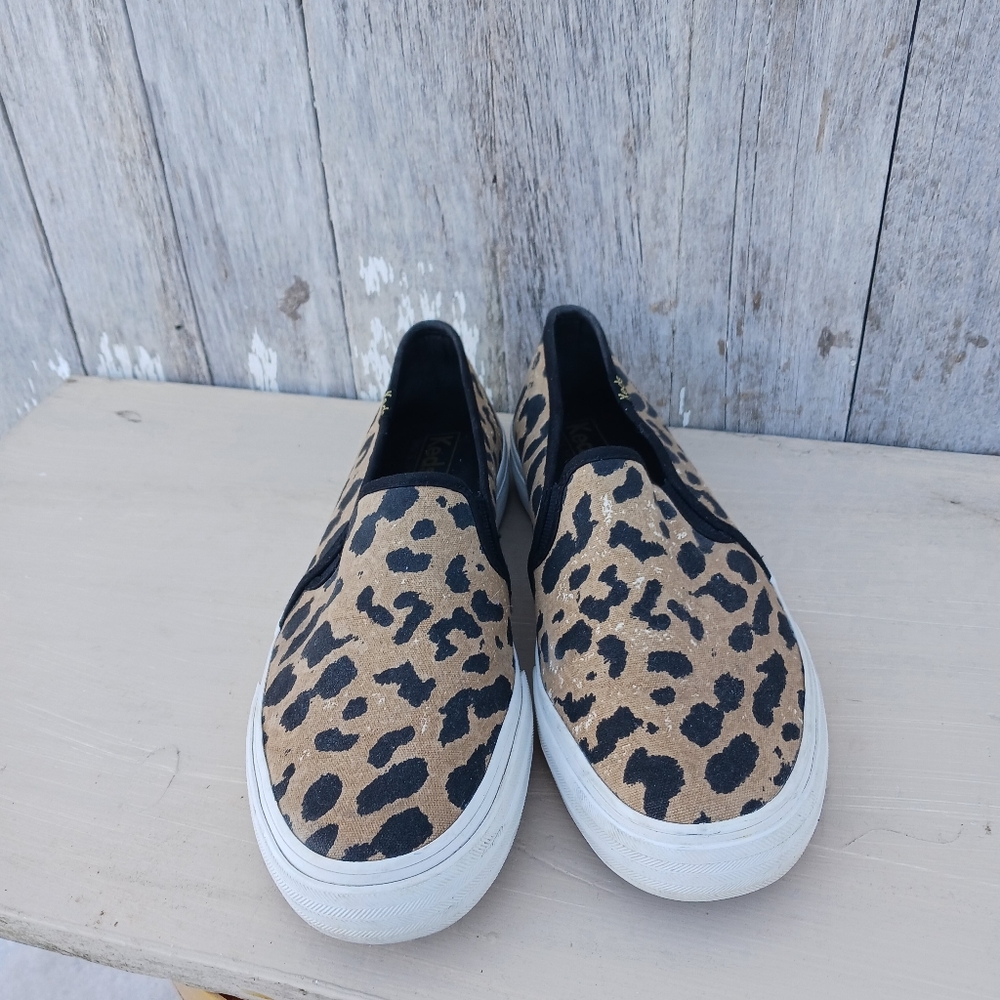 KEDS Womens 7 Slip On Dream Foam Double Decker Sneakers Tennis Shoes Leopard - Picture 4 of 8